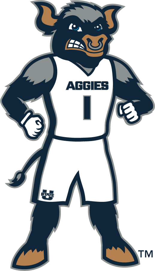 Utah State Aggies 2019-Pres Mascot Logo v2 diy DTF decal sticker